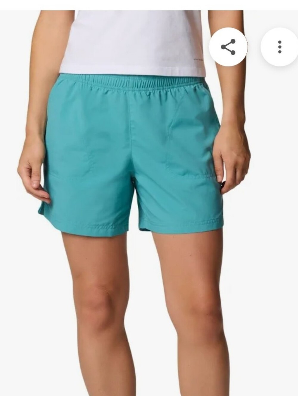 Columbia Women's Sandy River Short Ins 5" In Green. New With Tags.